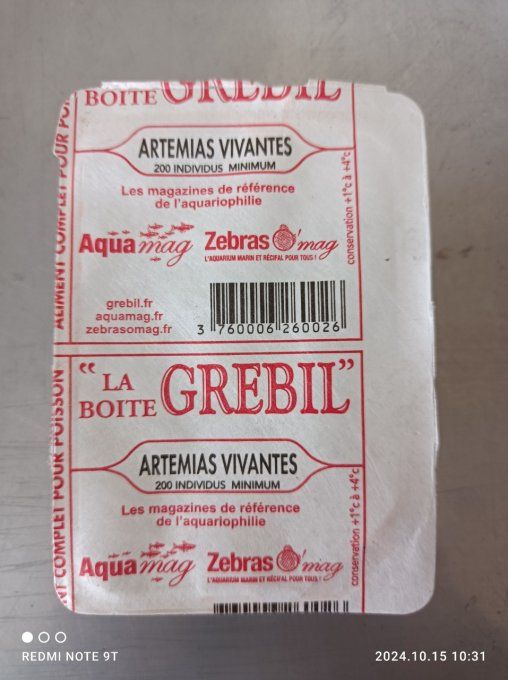 artémias vivant