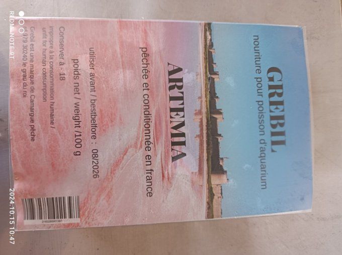 Artémia Salina deCamargue cryogénisée Blister 100g 